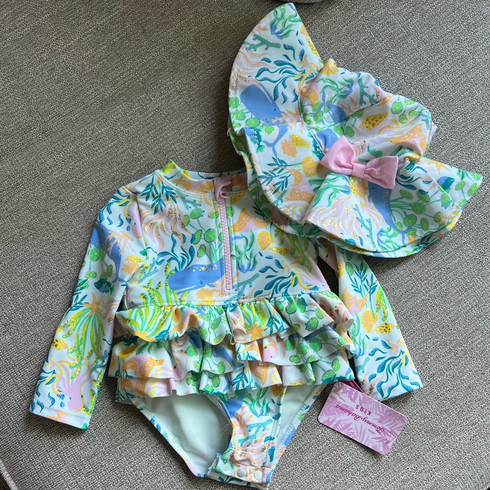 Tommy Bahama 12 Month Bathing Suit and Hat